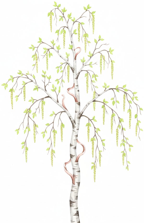 Bouleau avec écorce blanche